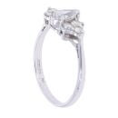 18ct White Gold 0.90ct Brilliant And Pear Cut Diamond Fancy Ring