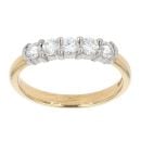 18ct Yellow Gold 5 Stone 0.50ct Diamond Ring