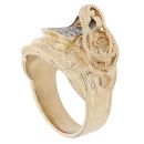 9ct Yellow Gold Cubic Zirconia Saddle Ring