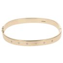 9ct Yellow Gold 0.15ct Brilliant Cut Diamond Hinged Bangle
