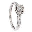 9ct White Gold 0.19ct Diamond Cluster Ring