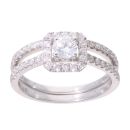 18ct White Gold 0.75ct Diamond Bridal Set
