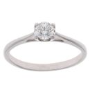 18ct White Gold 0.33ct Brilliant Cut Diamond Solitaire Ring