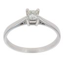 18ct White Gold 0.33ct Princess Cut Diamond Solitaire Ring