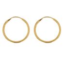 22ct Yellow Gold Plain Hoop Earrings