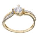 18ct Yellow Gold Cubic Zirconia Single Stone Ring
