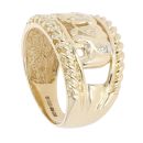 9ct Yellow Gold 0.05ct Diamond Elephant Ring