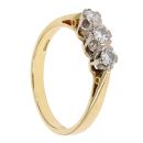 18ct Yellow Gold 0.35ct Diamond Trilogy Ring