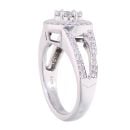 14ct White Gold 1.00ct Diamond Cluster Ring