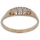 18ct Yellow Gold 0.20ct Brilliant Cut Diamond Five Stone Ring
