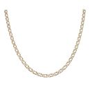 9ct Yellow And White Gold Diamond Curb Chain 18"