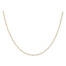 9ct Yellow Gold Barrel and Bead Chain 16"