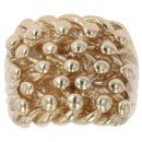 9ct Yellow Gold Five Row Keeper Ring