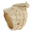 9ct Yellow Gold Patterned Saddle Ring