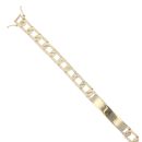 9ct Yellow Gold Textured ID Bracelet 8"