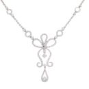 18ct White Gold 1.00ct Diamond Drop Pendant 16"