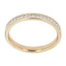 18ct Yellow Gold 0.50ct Princess Cut Diamond Half Eternity Ring