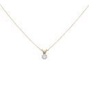 18ct Yellow Gold 0.33ct Brilliant Cut Diamond Solitaire Pendant and Chain 18"