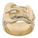 9ct Yellow Gold Patterned Buckle Ring
