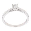 9ct White Gold 0.25ct Brilliant Cut Diamond Solitaire Ring
