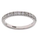 14ct White Gold 0.25ct Diamond Half Eternity Ring