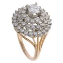 18ct Yellow Gold 1.60ct Brilliant Cut Diamond Cluster Ring