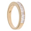 18ct Yellow Gold 0.90ct Baguette Cut Diamond Half Eternity Ring