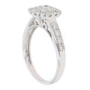 9ct White Gold 0.66ct Diamond Cluster Ring