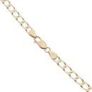 9ct Yellow Gold Curb Square Chain 20"