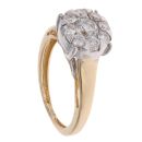18ct Yellow Gold 0.75ct Diamond Cluster Ring