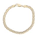 9ct Yellow Gold Double Curb Bracelet 7.5"
