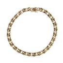 9ct Yellow Gold Double Curb Bracelet 8"
