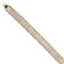 9ct Yellow Gold Cubic Zirconia Watch Style Strap Bracelet 8"