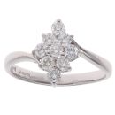 18ct White Gold 0.55ct Brilliant Cut Diamond Cluster Ring