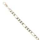 9ct Yellow Gold Figaro Bracelet 8.5"