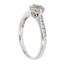 9ct White Gold 0.50ct Brilliant Cut Diamond Cluster Ring