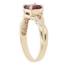 9ct Yellow Gold Garnet Solitaire Ring