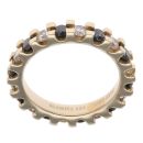 14ct Yellow Gold 0.90ct Diamond and Sapphire Eternity Ring