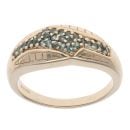 9ct Yellow Gold Green Gemstone Fancy Ring