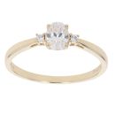 9ct Yellow Gold Cubic Zirconia Single Stone Ring