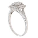9ct White Gold 0.50ct Diamond Cluster Ring