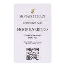 14ct Yellow Gold Monaco Classic Flex Patterned Hoop Earrings