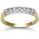 9 Carat Yellow Gold 25pts 7 Stone Diamond Half Eternity Ring