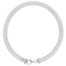 Silver Duo Cubic Zirconia Tennis Bracelet 7.5" By Icesia