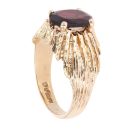 9ct Yellow Gold Garnet Single Stone Ring