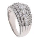 14ct White Gold 2.00ct Brilliant Cut Diamond Five Row Ring