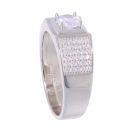 Silver Cubic Zirconia Signet Ring by Icesia