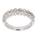 9ct White Gold 0.90ct Diamond Two Row Eternity Ring