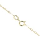 9ct Yellow Gold Ball Accent Curb Chain 18"