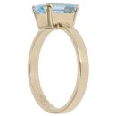 9ct Yellow Gold Blue Topaz Single Stone Ring